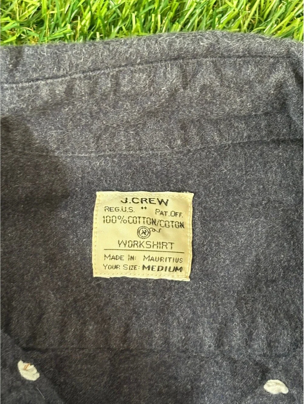 90s J.Crew 100% Cotton Navy Workshirt, Men's Medium